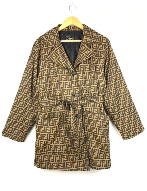 fendi zucca trench coat|fendi zucca On Sale .